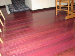 Purpleheart floor
