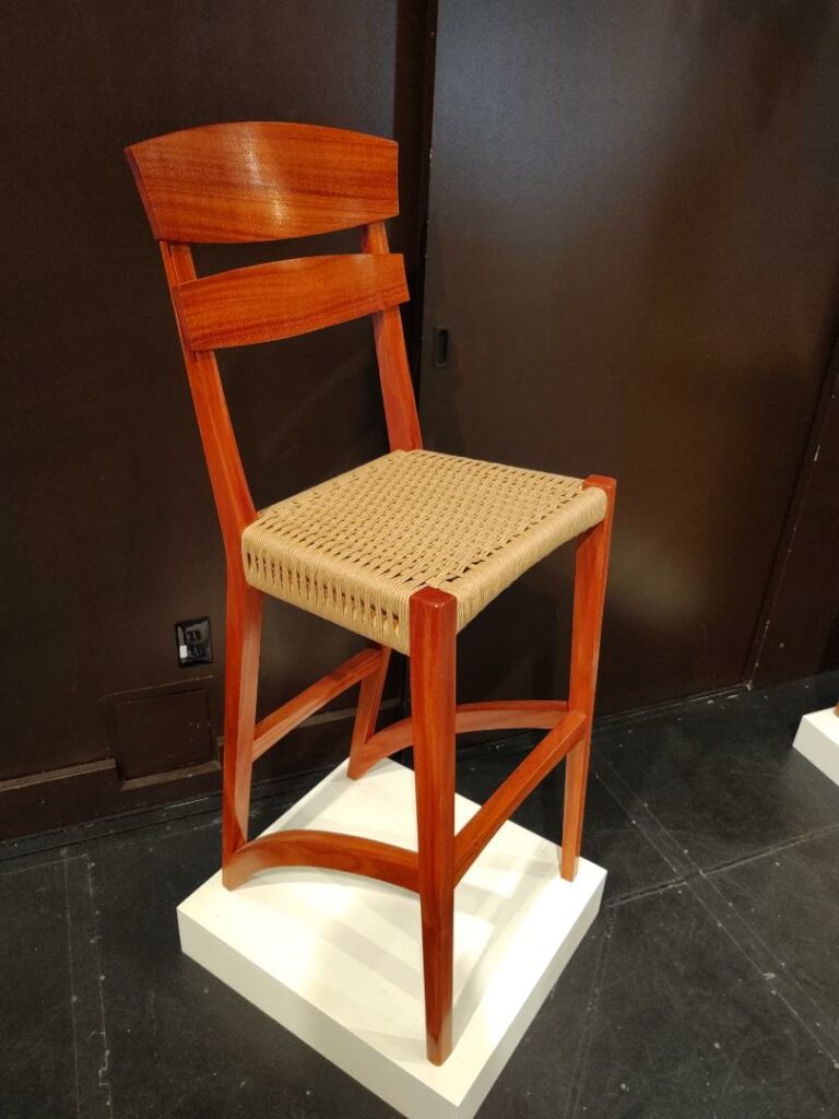 Edition #4 - Brian Noel 4 high bar stool made from bubinga