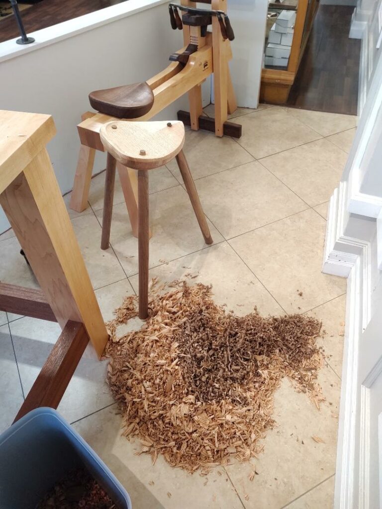 Edition #4 - Brian Noel 34 stool made with hand tools in my gallery